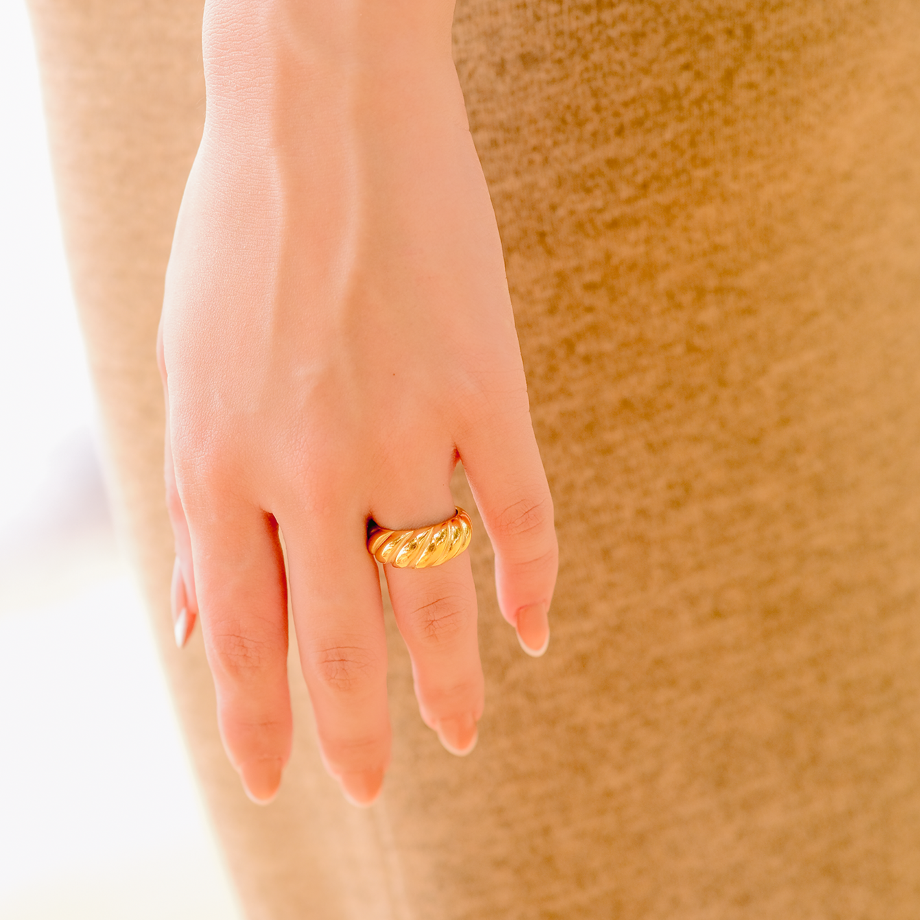 Aurelia Gold Croissant Ring