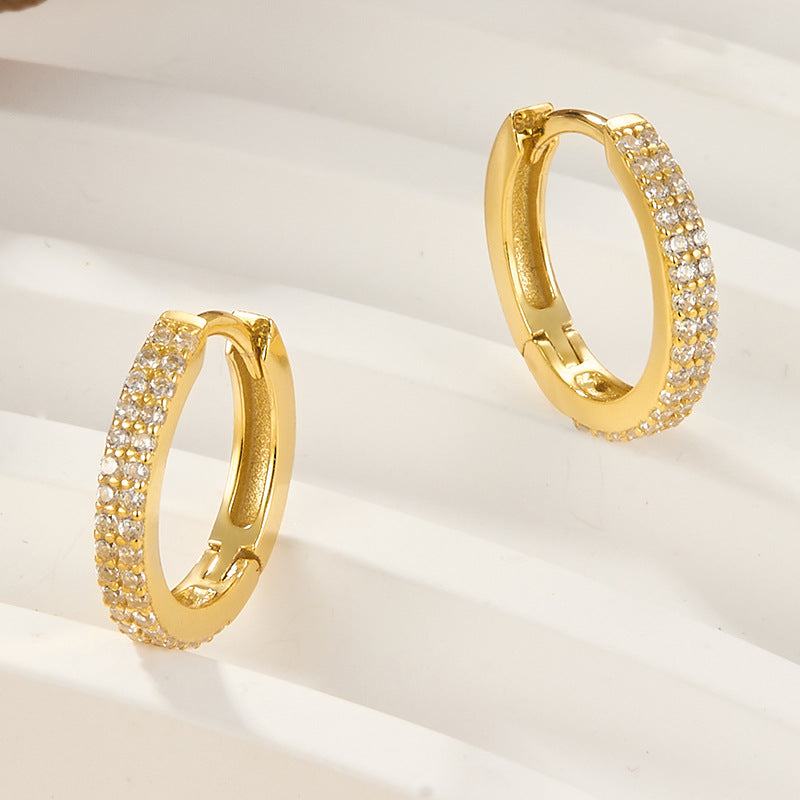 Aurelia Pave Hoop Earrings