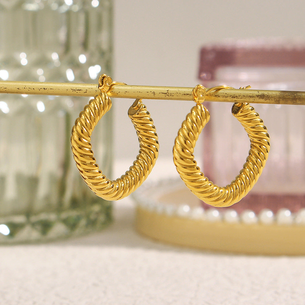 Aurelia Twist Hoop Earrings