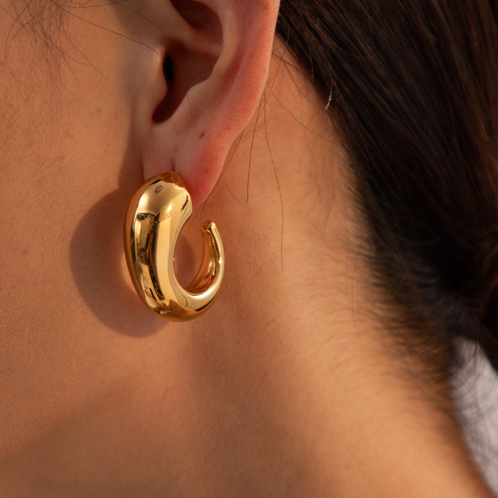 Aurora Gold - Textured Statement Hoops