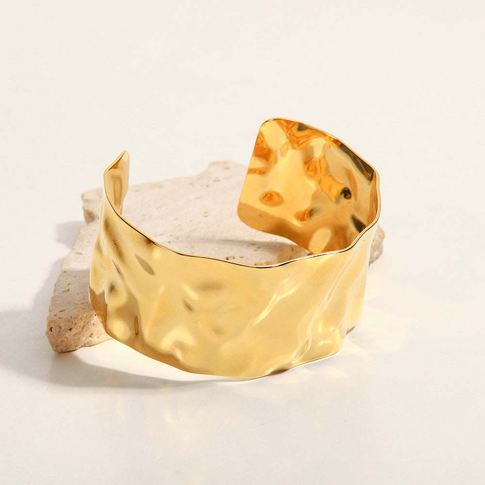 Aurora Hammered Gold Cuff