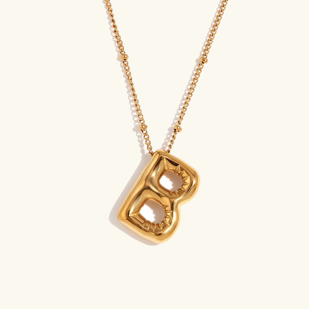 Lettre aérienne - Collier avec initiale en or