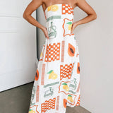 Amara - Printed Maxi Dress - VibeSoothe