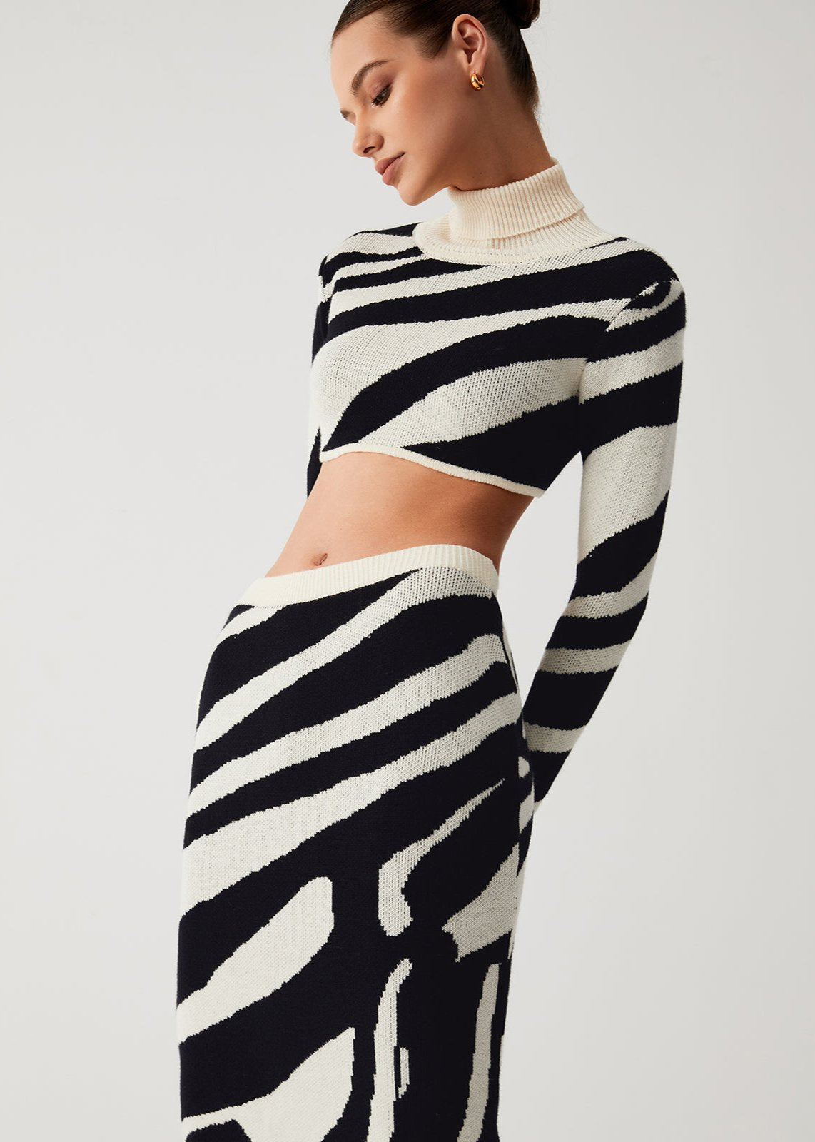 Zebra Chic Tweedelige Rokset - Gedurfde en Pittige Stijl 