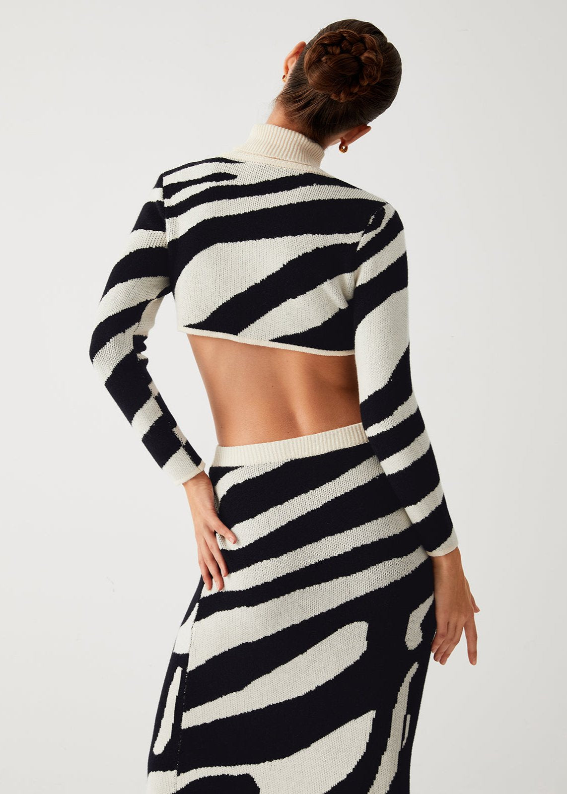 Zebra Chic Tweedelige Rokset - Gedurfde en Pittige Stijl 