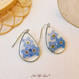 Forget me Nots FlowerEarrings Teardrop Dangle Earring - VibeSoothe