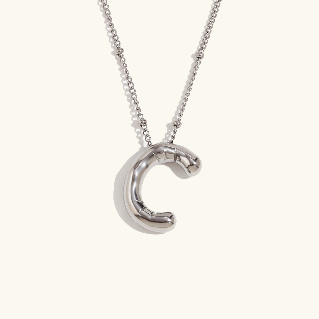 Lettre aérienne - Collier avec initiale en or