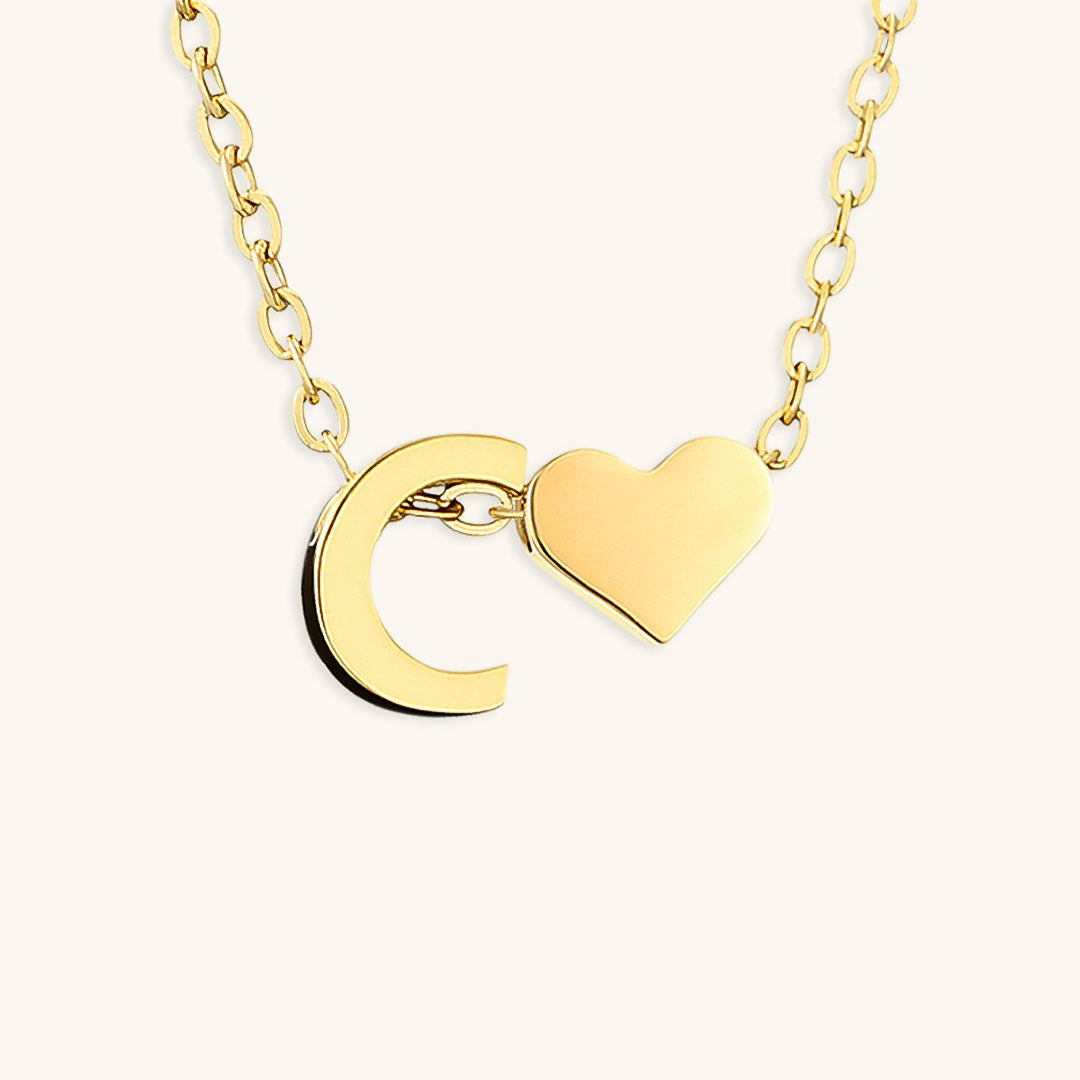 Heartfelt Initial - Gold Letter Necklace