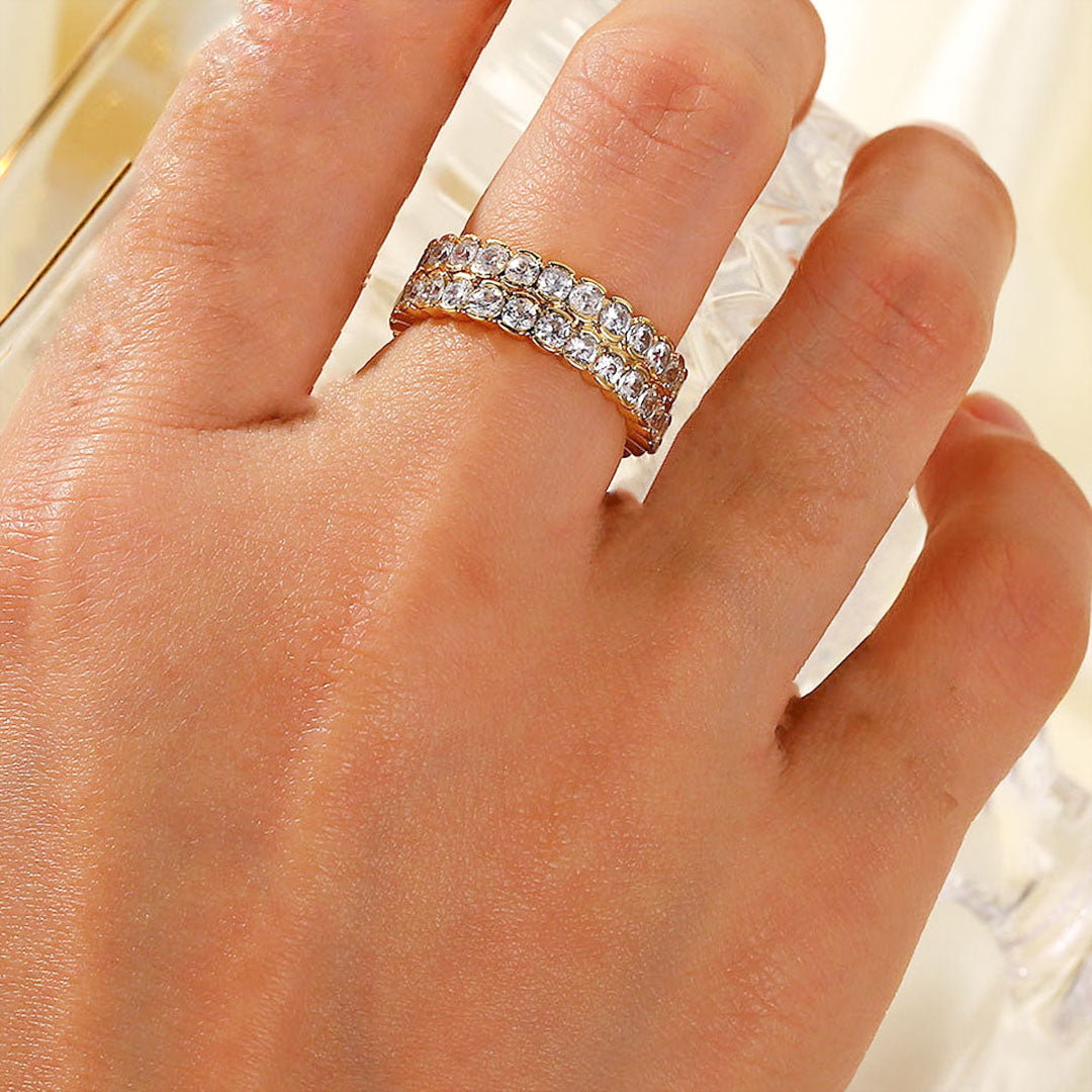 Celesta Dual Row Ring