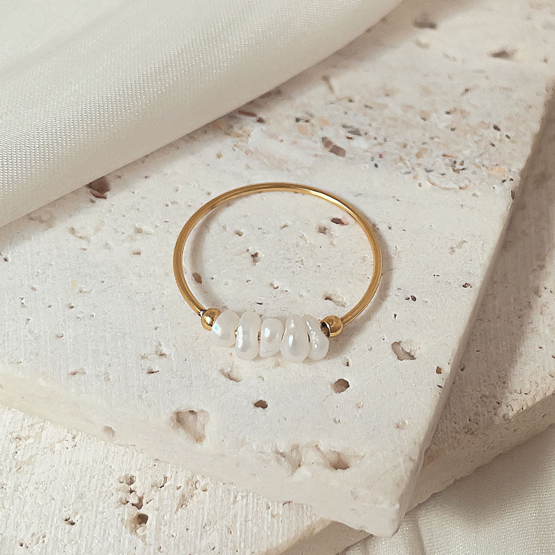 Celeste Parel Gouden Ring