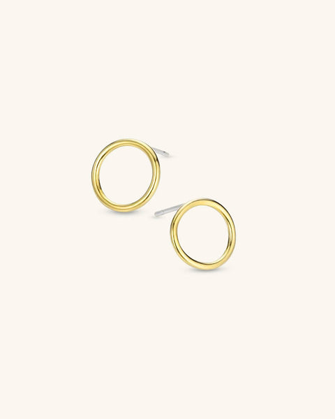 Celestial Circle Gold Earrings