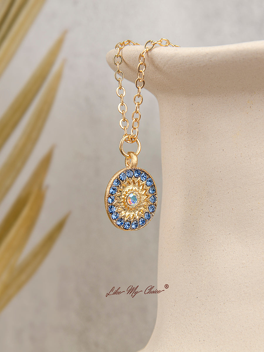 Bohemian Moon & Star Opal Necklace - VibeSoothe