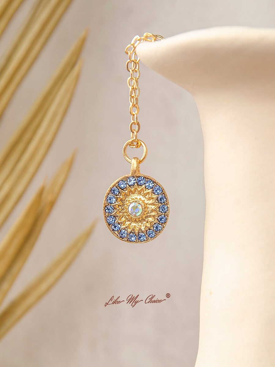 Bohemian Moon & Star Opal Necklace - VibeSoothe