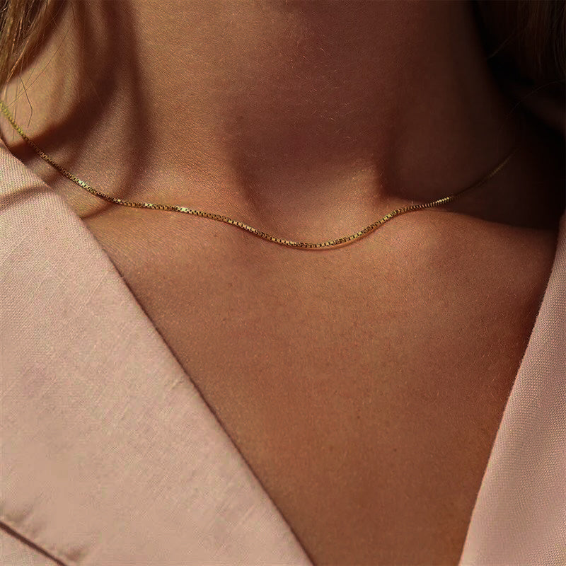 Danica Box Chain - Gold Necklace