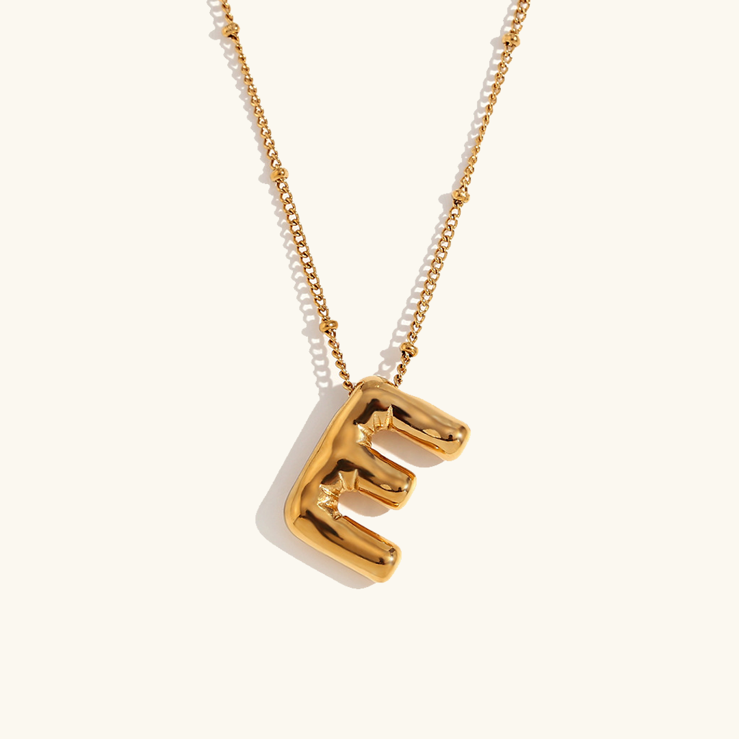 Lettre aérienne - Collier avec initiale en or