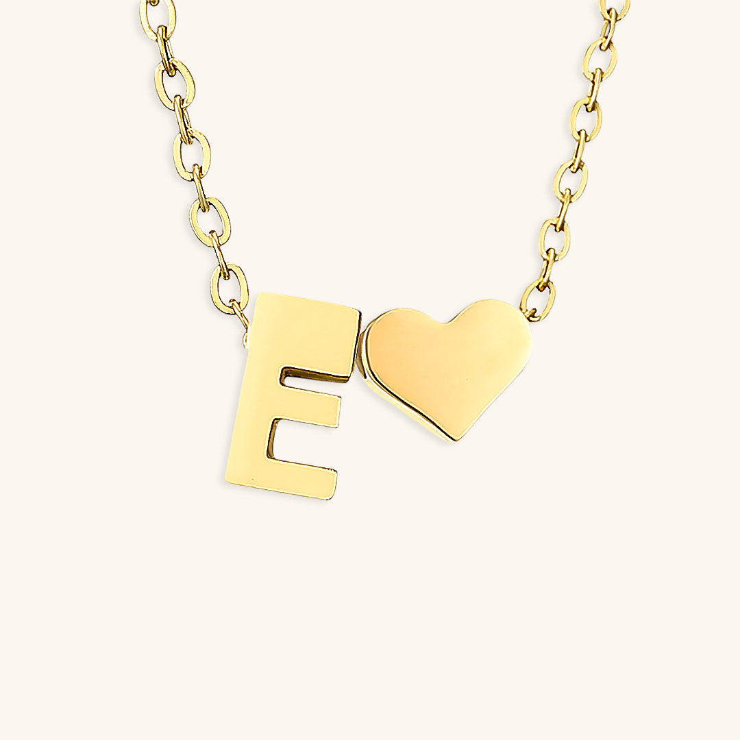 Heartfelt Initial - Gold Letter Necklace