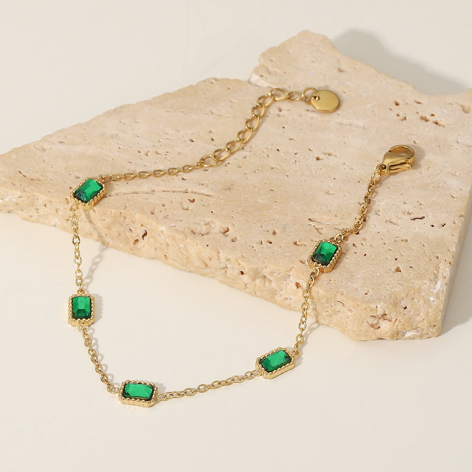 Emerald Allure Gold Bracelet