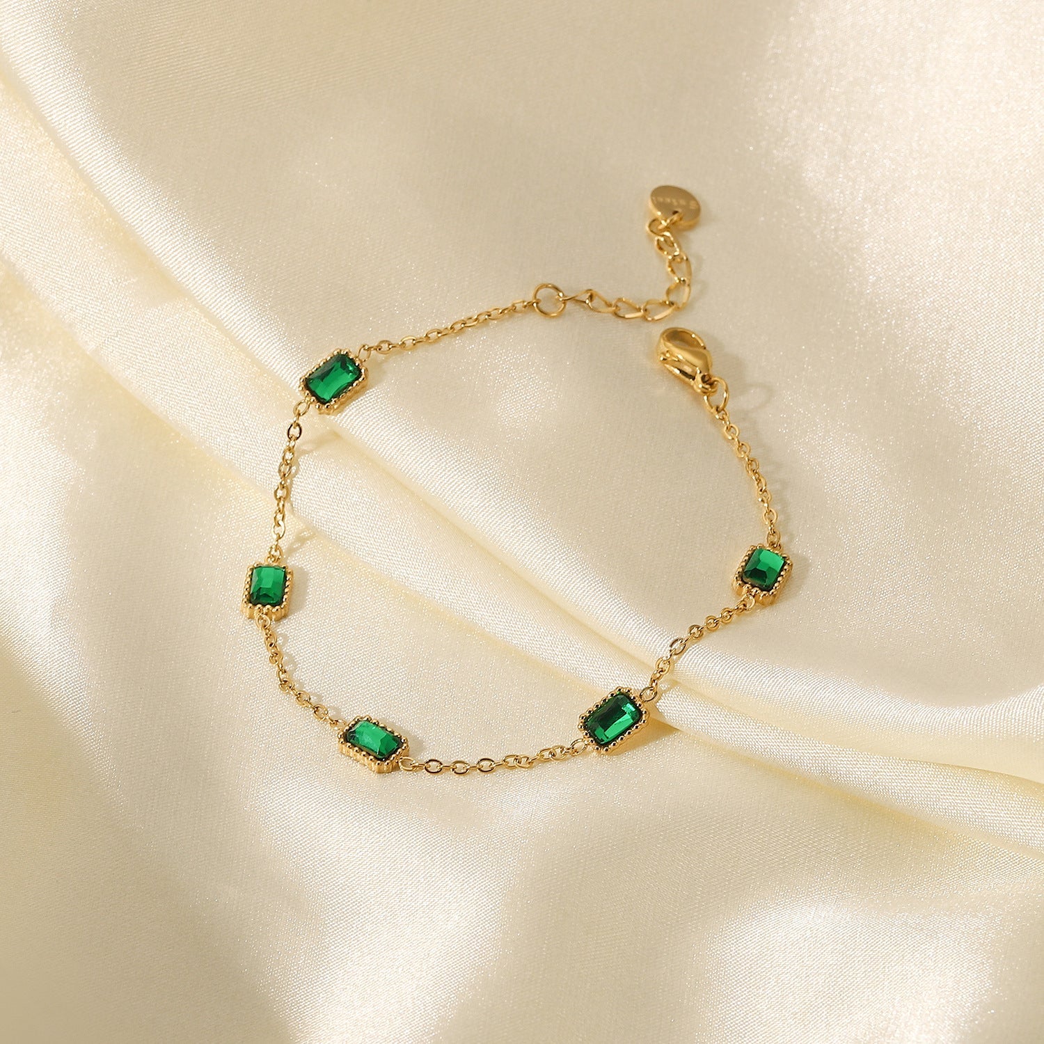 Emerald Allure Gold Bracelet