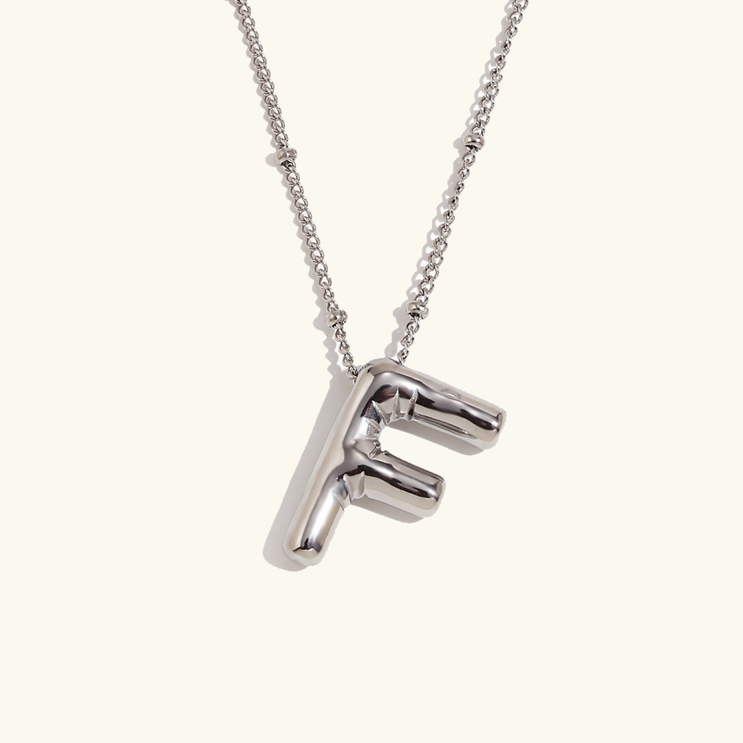 Lettre aérienne - Collier avec initiale en or