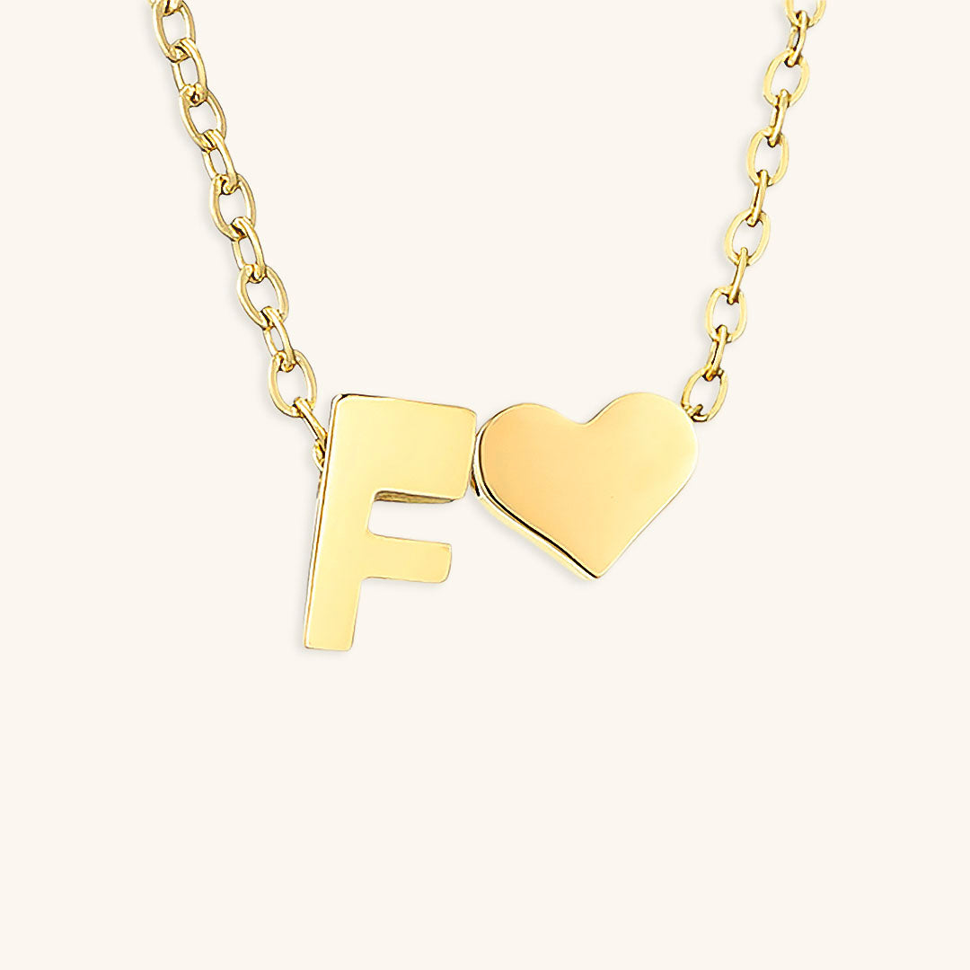 Heartfelt Initial - Gold Letter Necklace