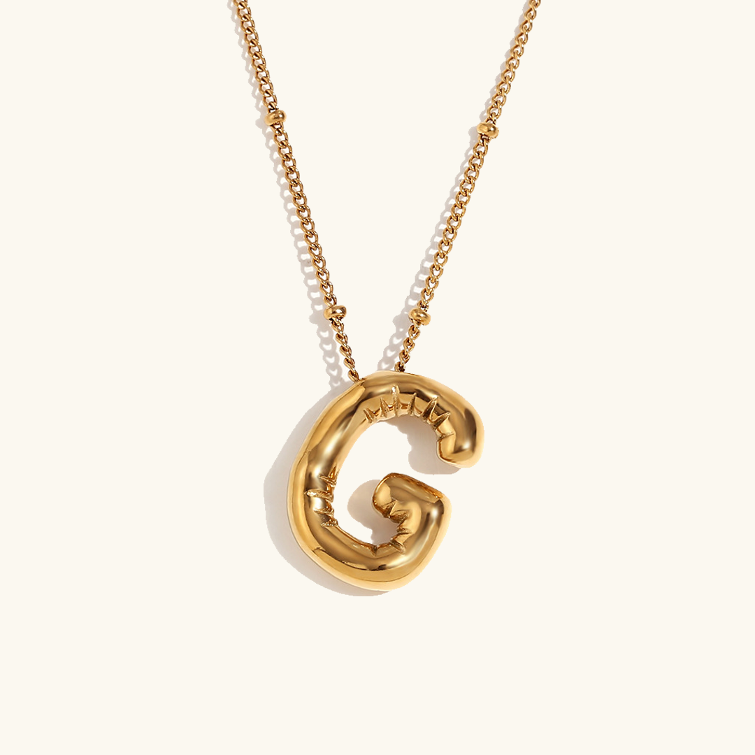 Lettre aérienne - Collier avec initiale en or