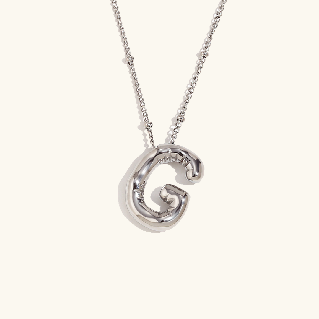 Lettre aérienne - Collier avec initiale en or