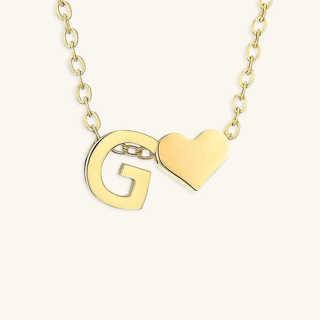 Heartfelt Initial - Gold Letter Necklace