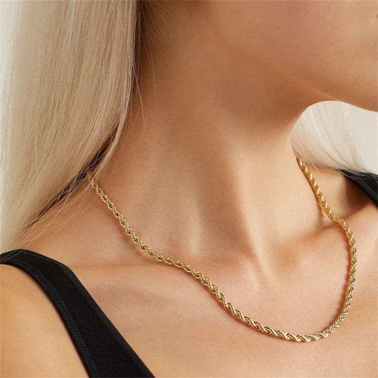 Golden Twist - Rope Chain Necklace