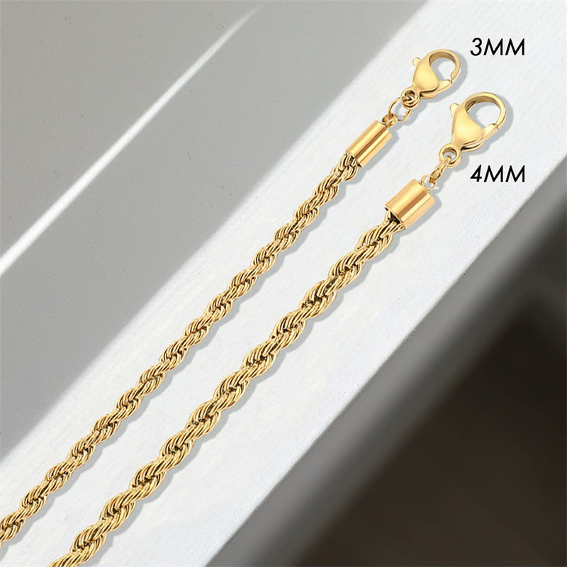 Golden Twist - Rope Chain Necklace