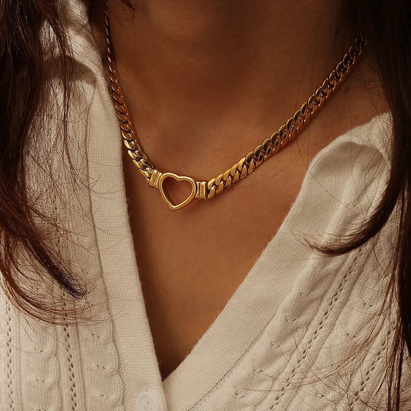 Heart Whisper - Gold Choker Necklace