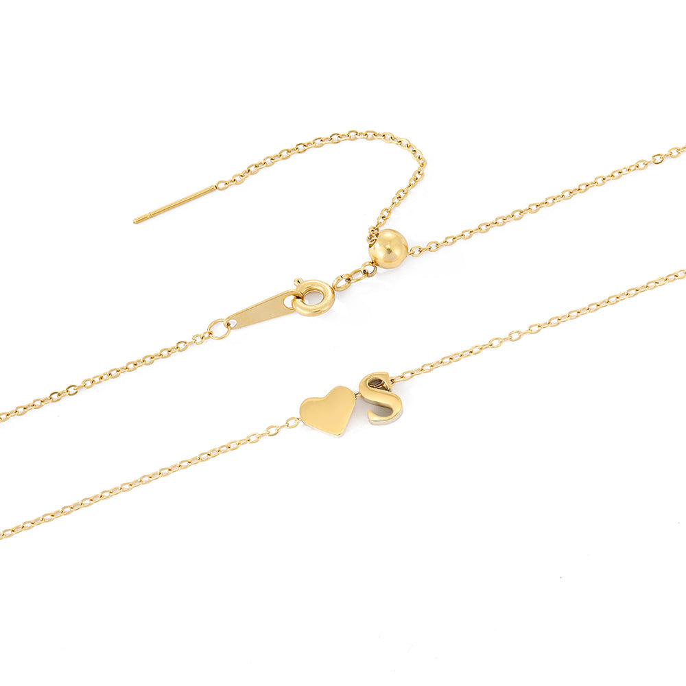 Heartfelt Initial - Gold Letter Necklace