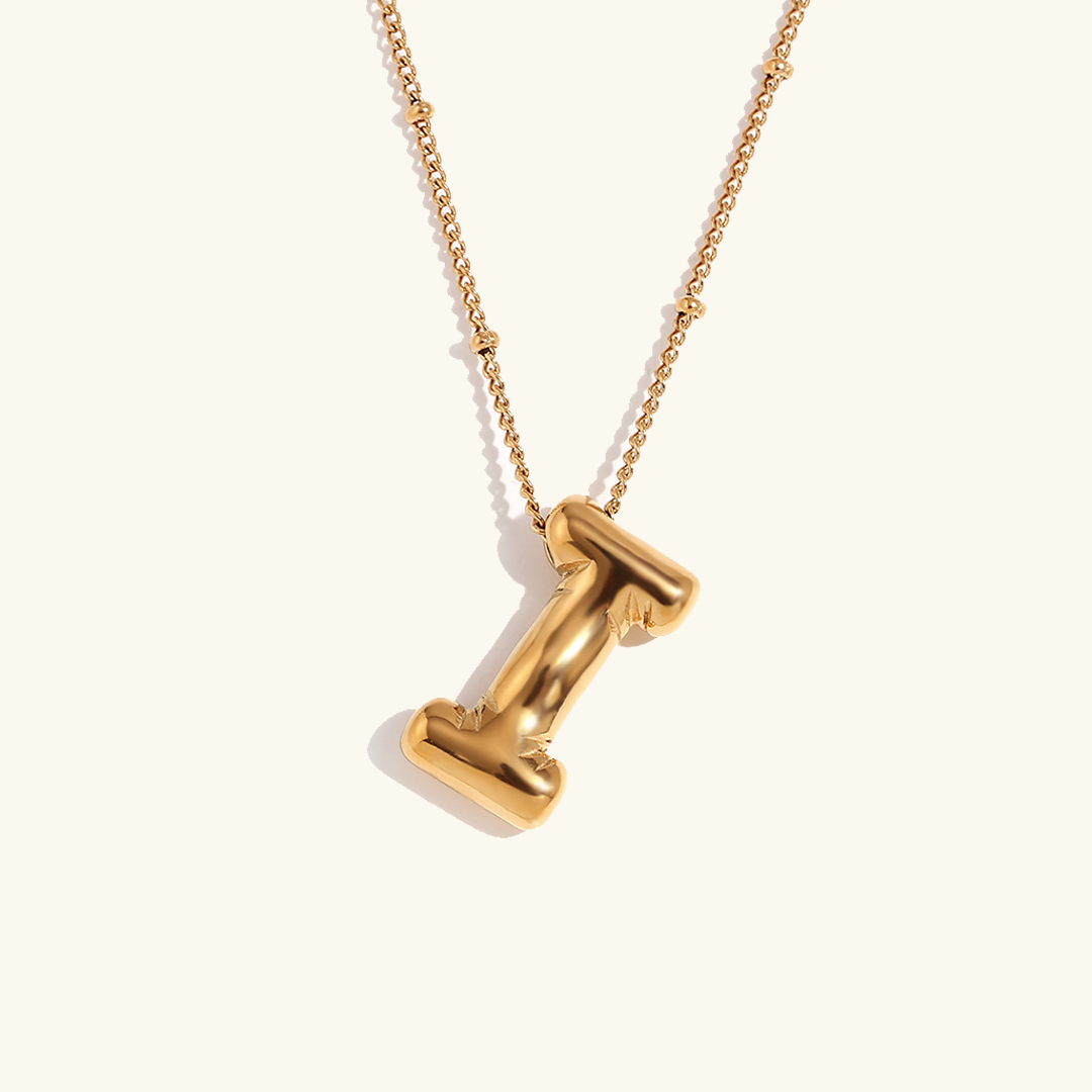 Lettre aérienne - Collier avec initiale en or