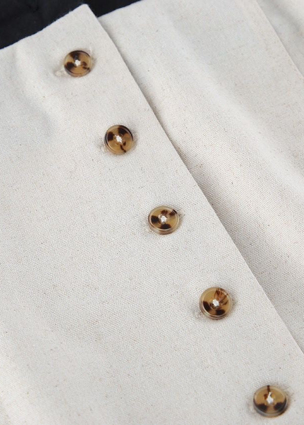 Monroe Strapless Linen Blend Maxi Dress – Button Front A-Line Summer Dress