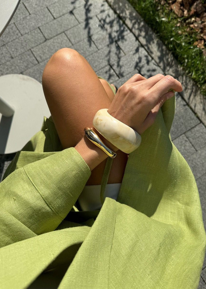 Arden Linen Blend Wrap Maxi Dress – Oversized Long Sleeve Belted Shirt Dress