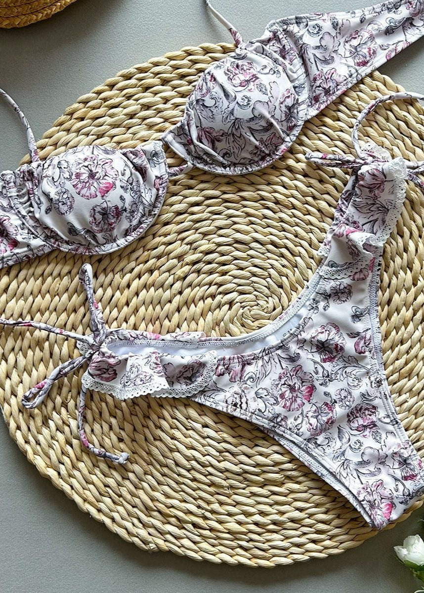 FloraLace – Ruffled Underwire One Piece Swimsuit