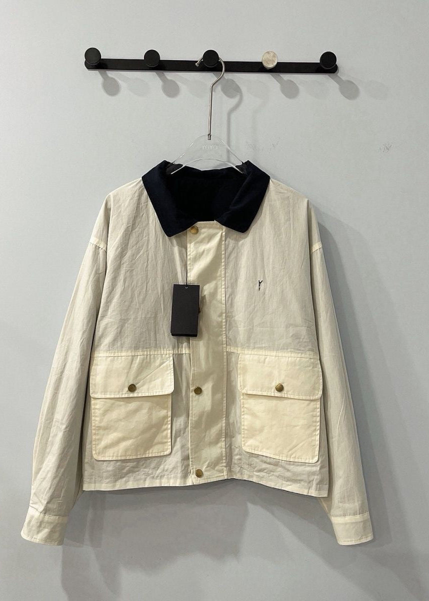 Reversible Oversized Cotton Canvas Utility Jacket