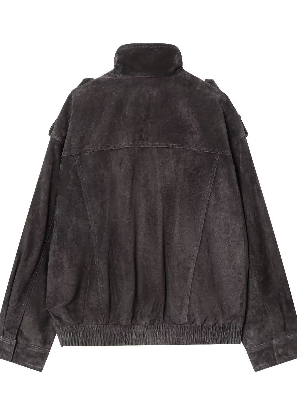 Avery Oversized Suede-Look Utility Jacket – Taupe