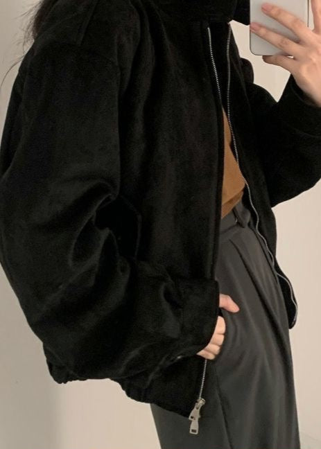 Hazel Brown Suede Oversized Jacket – Women’s Casual Outerwear