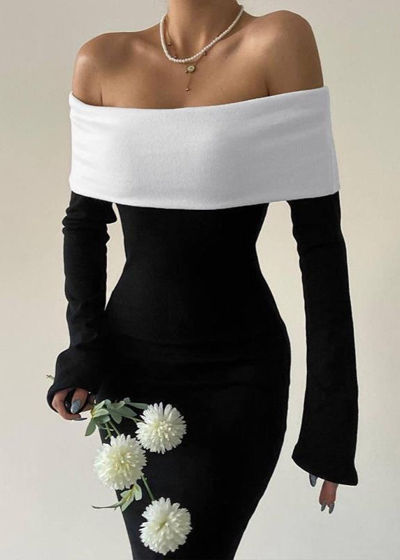 Seraphina - Off Shoulder Contrast Maxi Dress