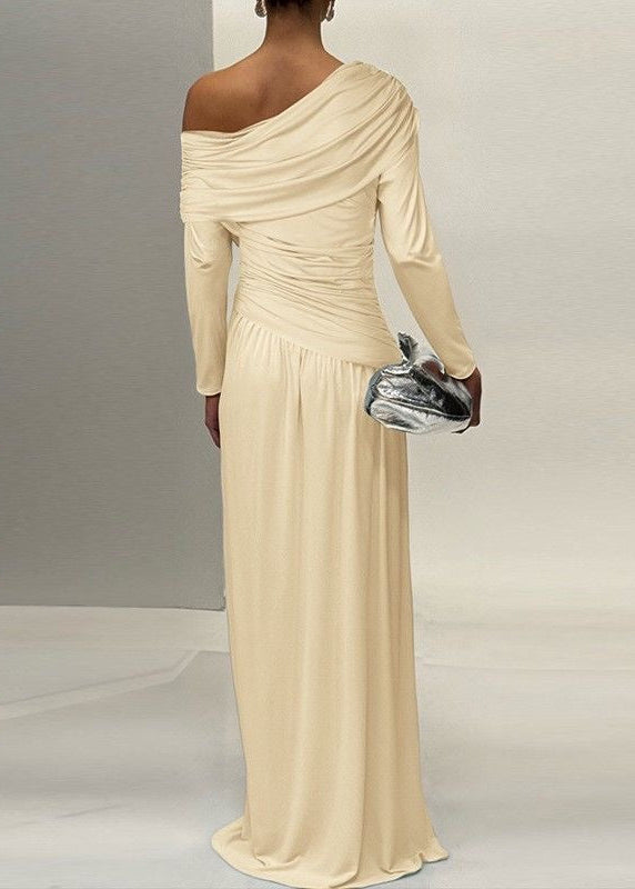 Aveline - One Shoulder Draped Maxi Dress
