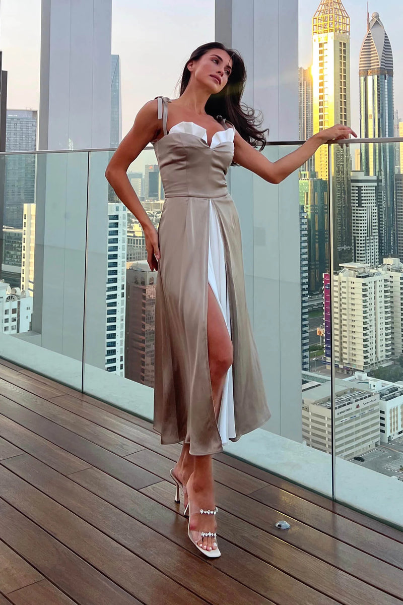 Monaco Dusk Satin Dress