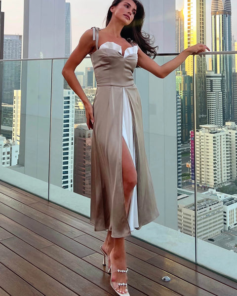 Monaco Dusk Satin Dress