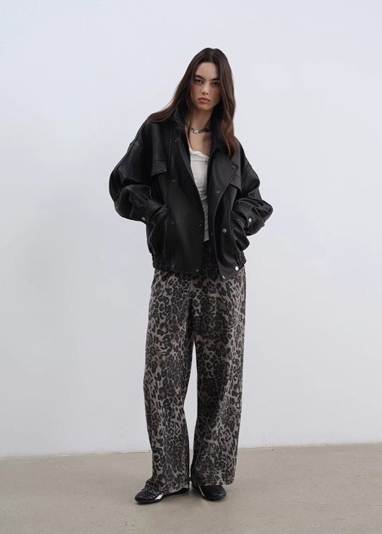 Aurora - Oversized Genuine Lambskin Leather Jacket