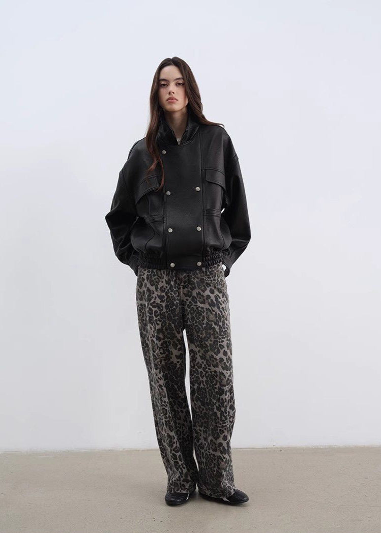 Aurora - Oversized Genuine Lambskin Leather Jacket
