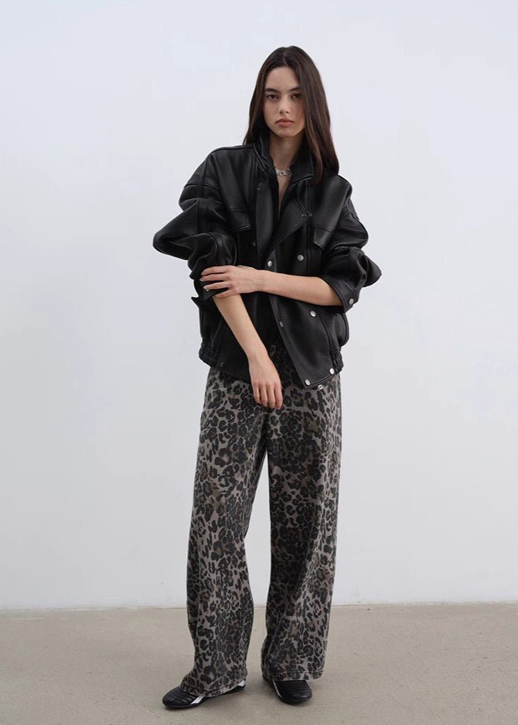 Aurora - Oversized Genuine Lambskin Leather Jacket