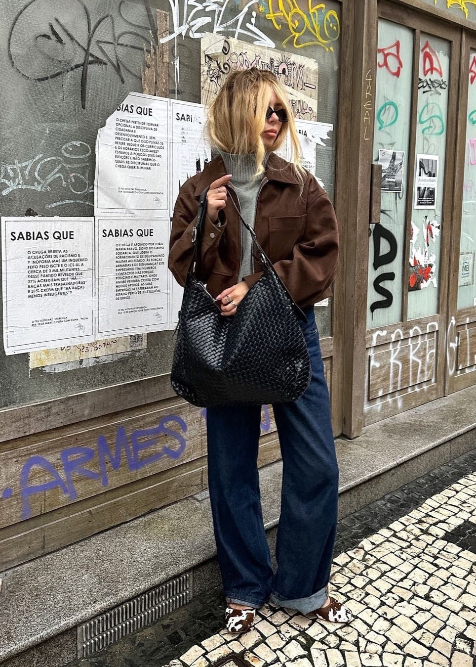 Cropped Brown Jacket – Zip Front Faux Suede Outerwear