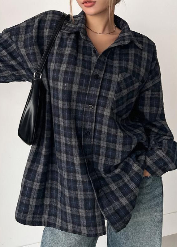 Classic Oversized Plaid Shirt – Plus Size Casual Button Down