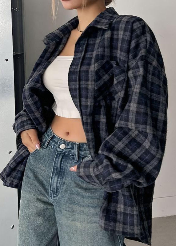 Classic Oversized Plaid Shirt – Plus Size Casual Button Down