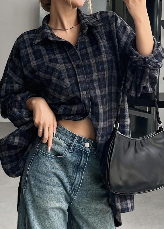 Classic Oversized Plaid Shirt – Plus Size Casual Button Down