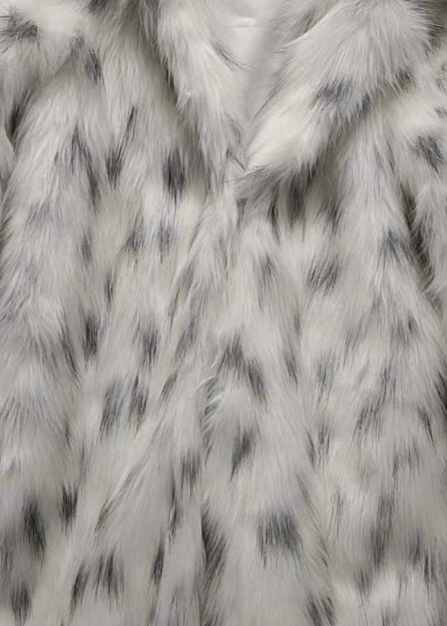 Aspen Spotted Faux Fur Long Coat